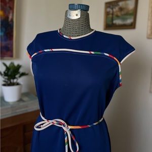 Vintage bright blue dress